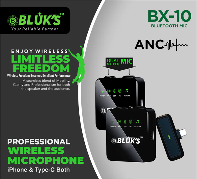 BX-10 | ANC | Dual | Usb-c I Phone Connector Included