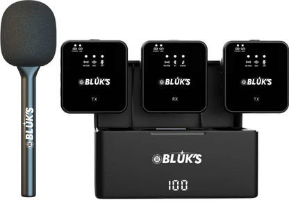 BX-111 ENC | ENC | Double | Handheld Stick | Wireless Mics | IPhone & Type C Connector