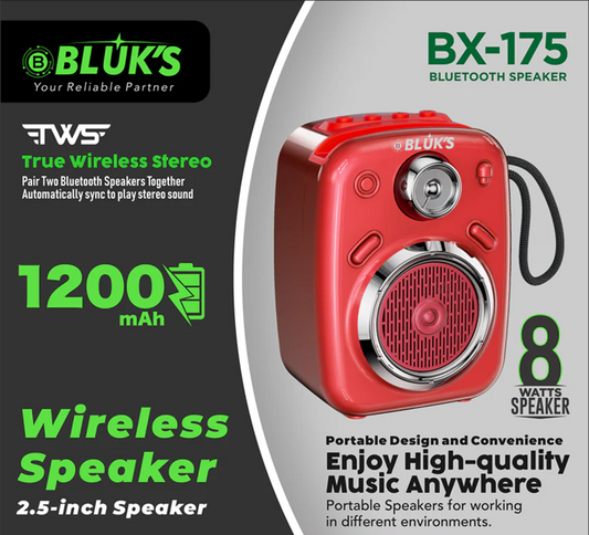 BX-175 | 2.5-inch Speaker | Volume Knob | Wireless Speaker