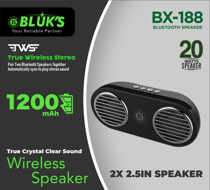 BX-188 Portable Wireless Bluetooth Speaker
